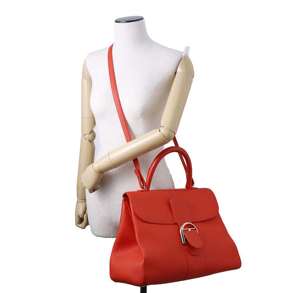 Delvaux Brillon GM 2way Shoulder Bag Red - Picture 5 of 16